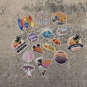 Beach bum sticker pack!